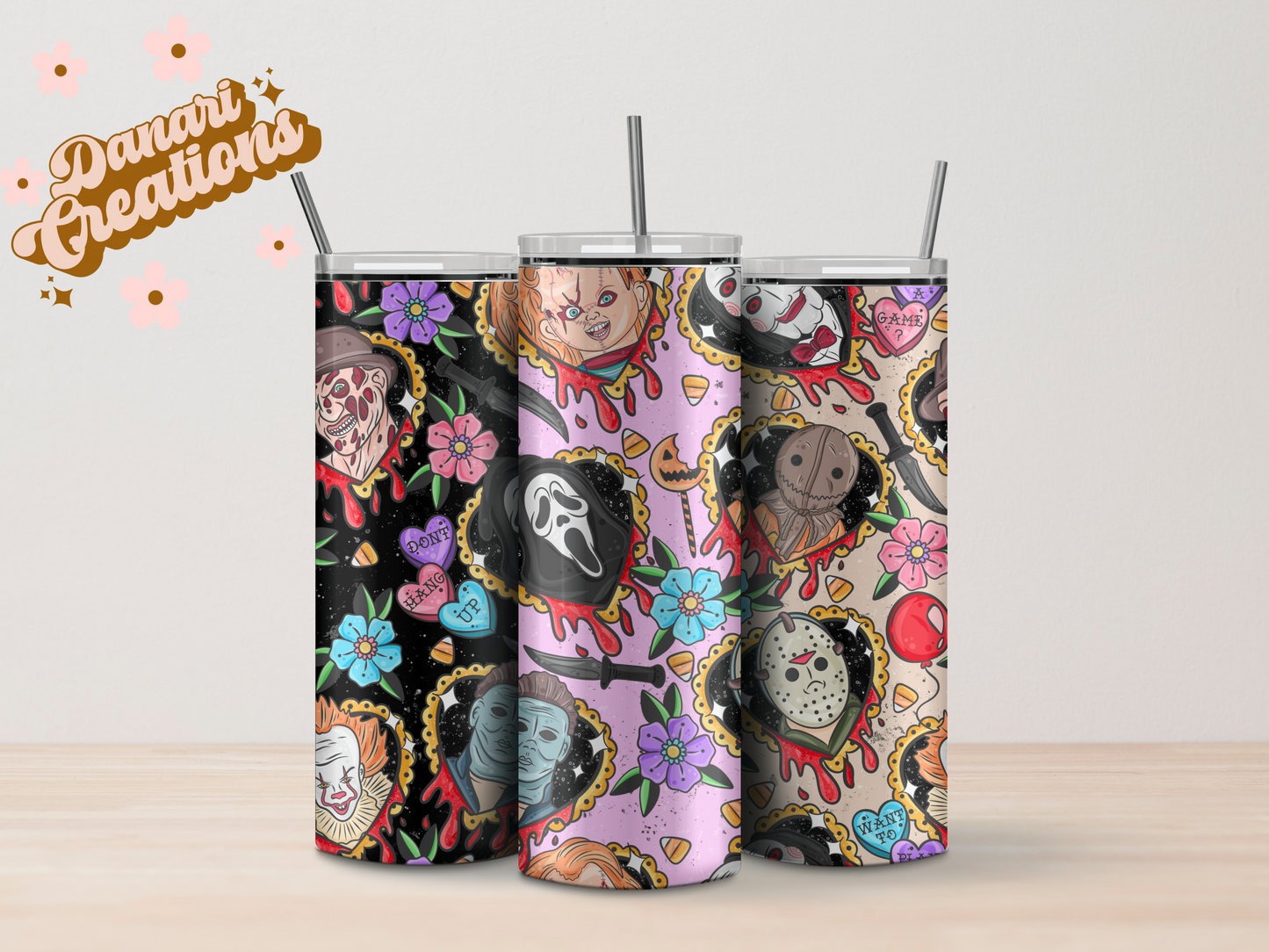 Horror Movie Characters Tumbler