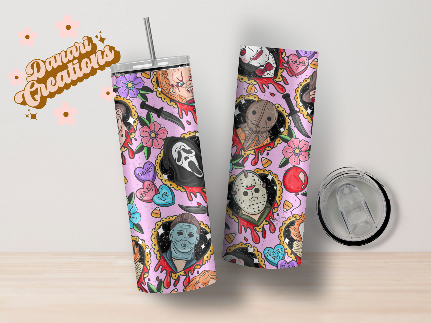Horror Movie Characters Tumbler