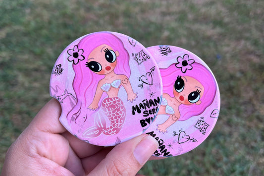 Bichota Season Mermaid Car Coasters
