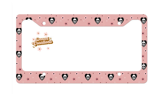 Retro Horror License Plate Frame