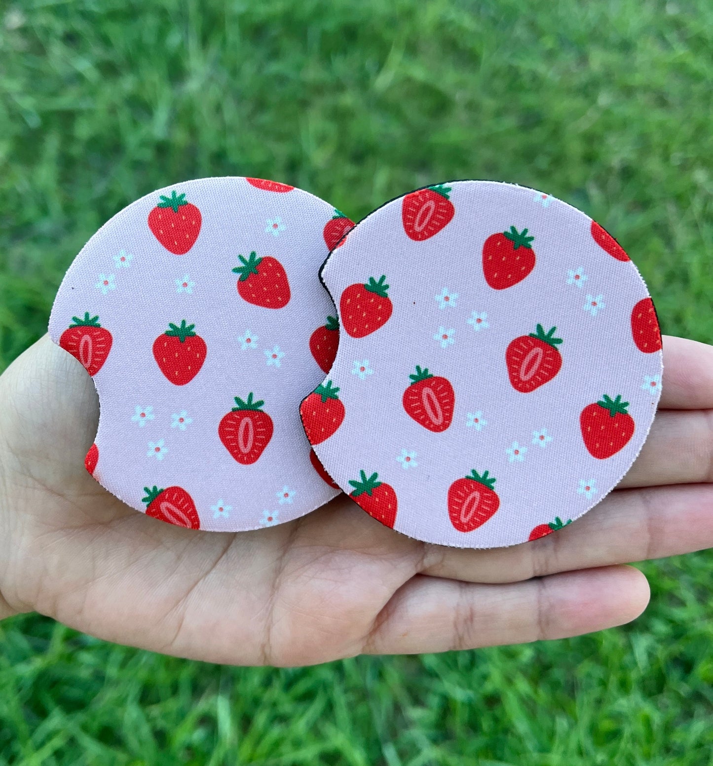 Strawberry Car Coasters