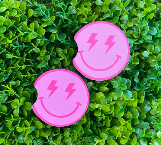 Smiley Face Car Coasters