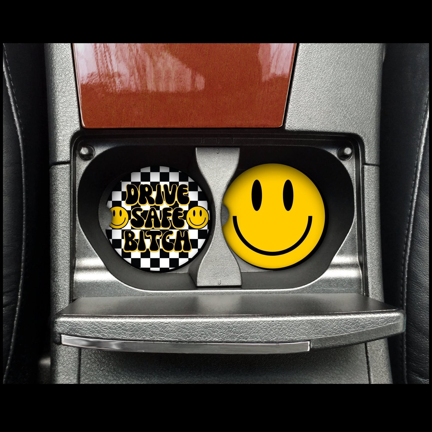 Drive Safe B!tch Car Coasters