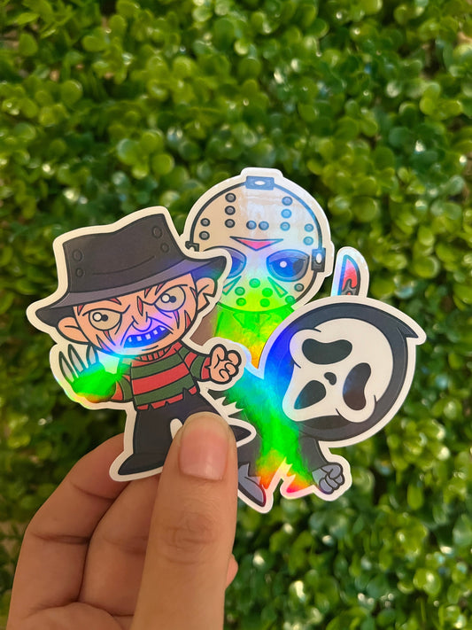 Horror Movie Character Holographic Sticker Pack