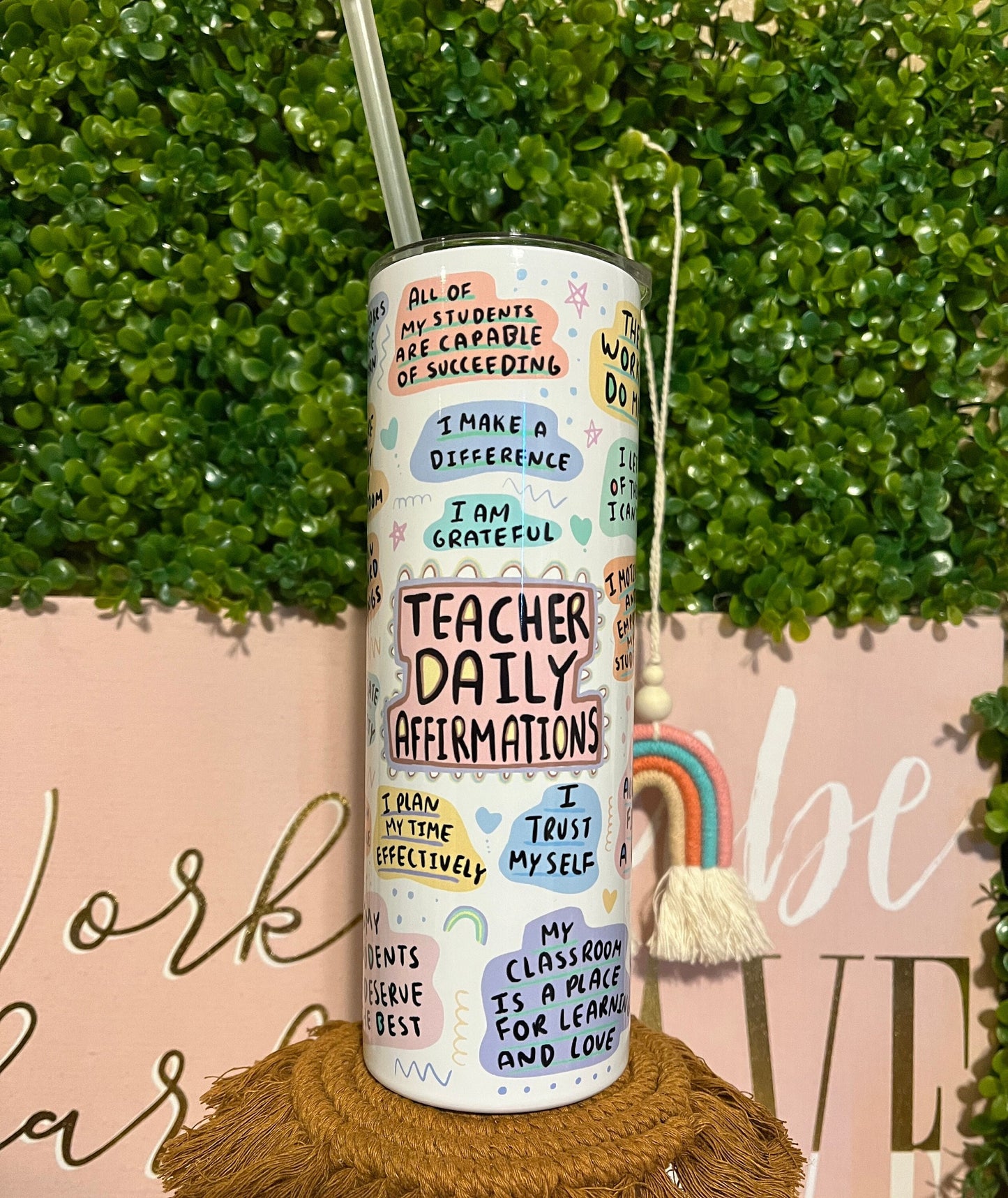 Teacher Affirmation Tumbler | Teacher Cup, Teacher appreciation Gift