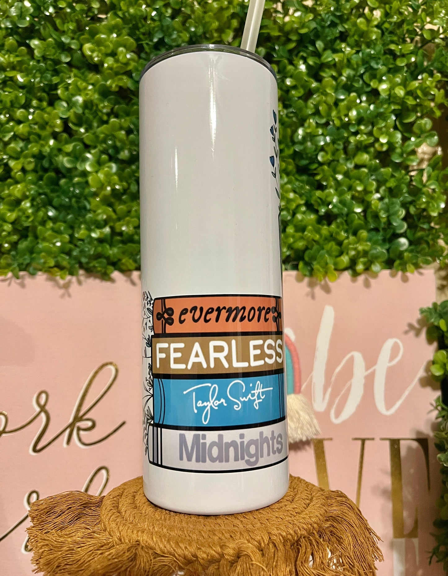 Taylor Albums Book Tumbler | Swiftie Cup