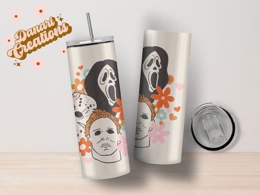 Retro Vibes Horror Tumbler