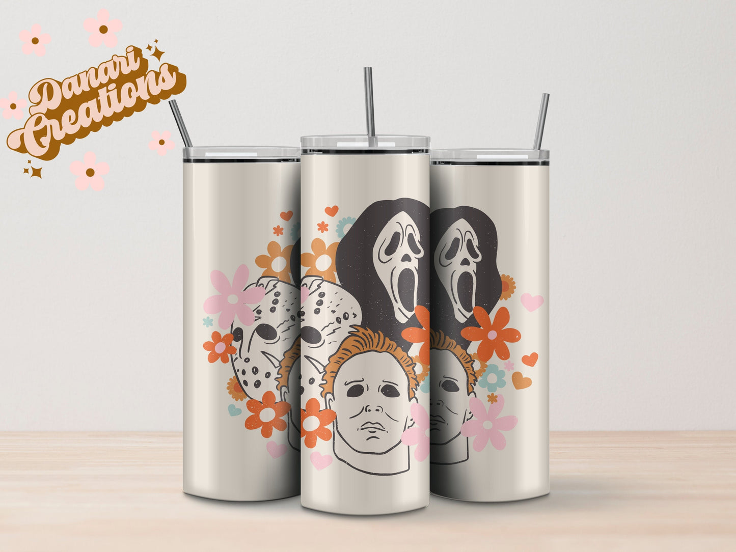 Retro Vibes Horror Tumbler