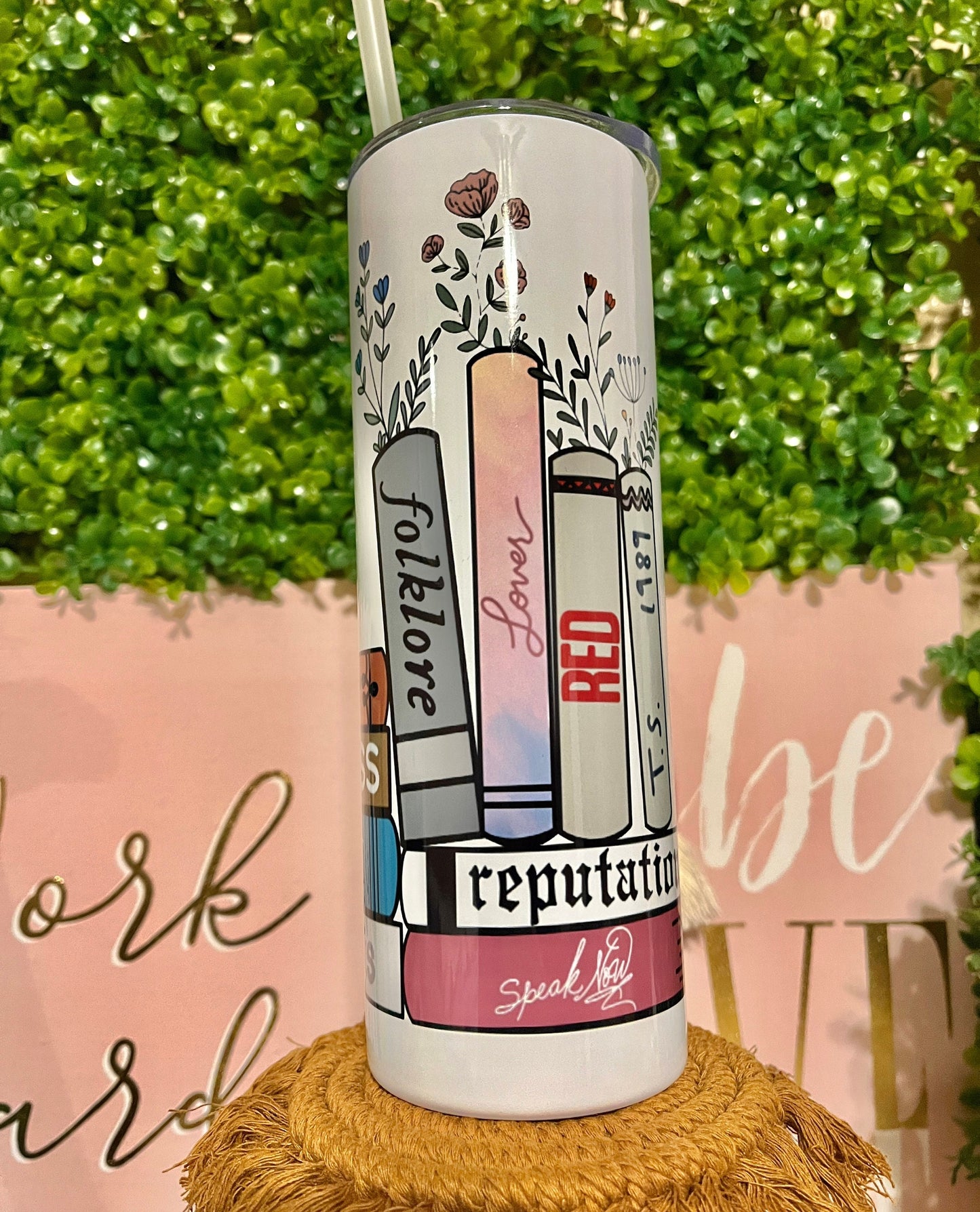 Taylor Albums Book Tumbler | Swiftie Cup