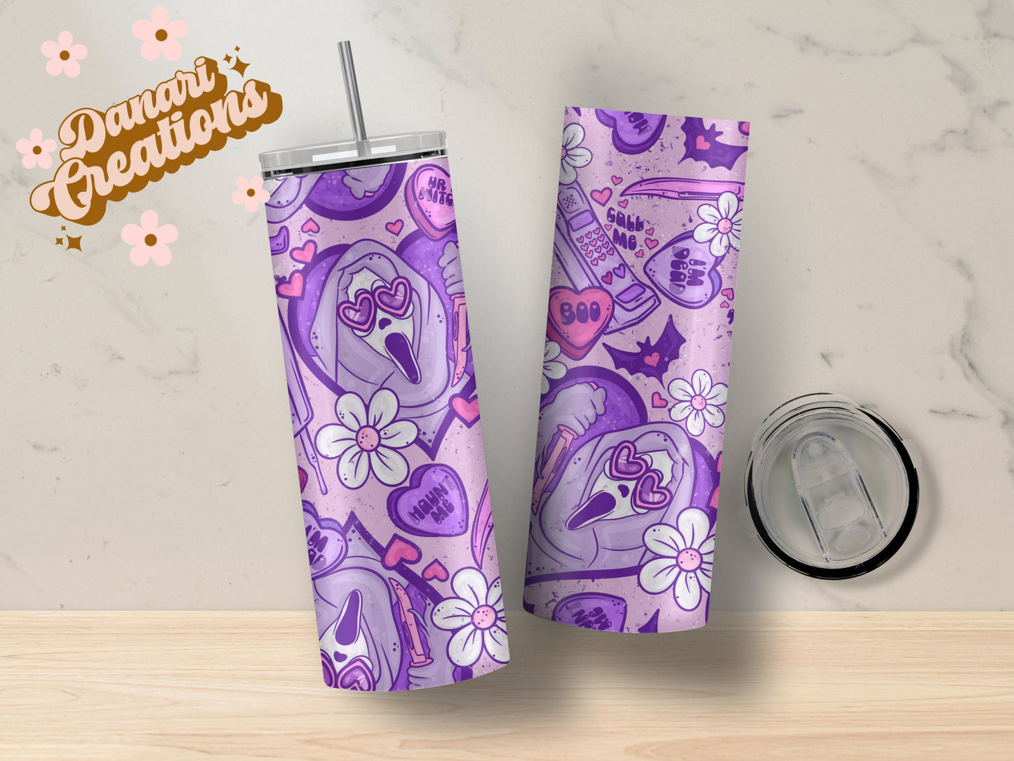 GhostFace Tumbler 20 oz | Retro Horror Cup