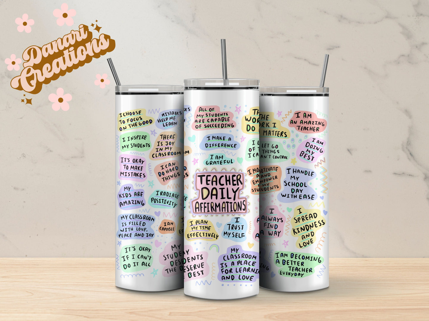 Teacher Affirmation Tumbler | Teacher Cup, Teacher appreciation Gift
