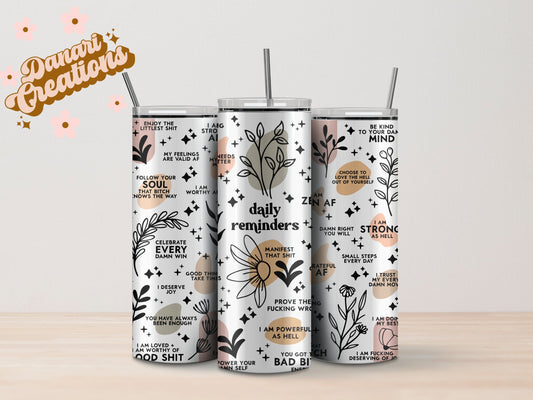 Daily Affirmations Tumbler