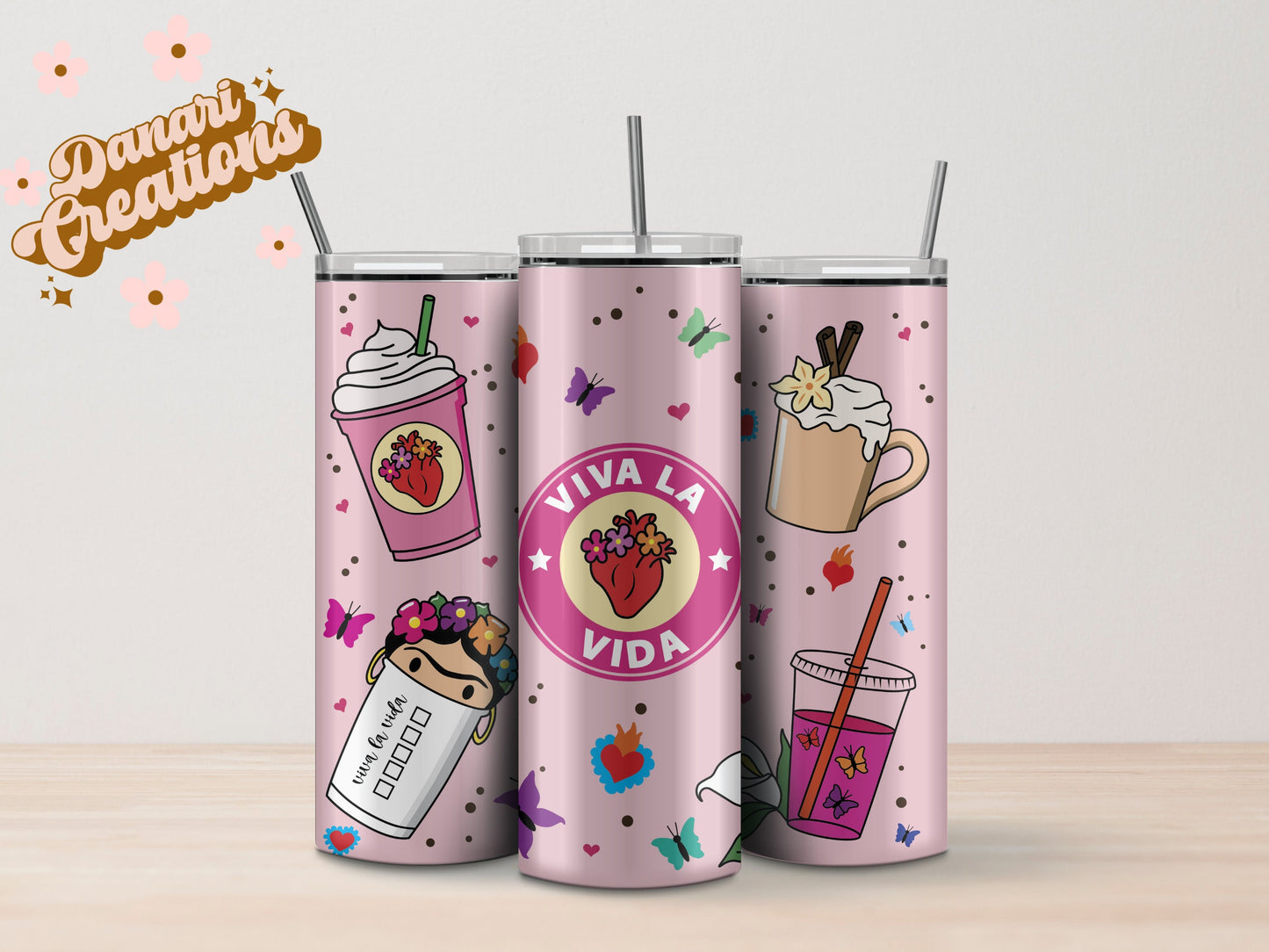 Frida Kahlo Cafecito Tumbler