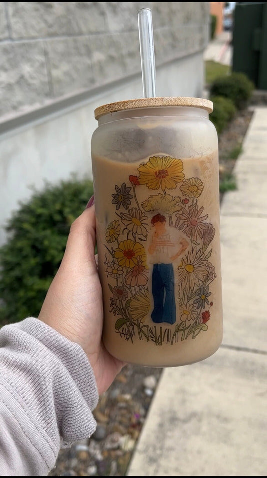 Harry Styles Frosted Glass Cup 16 oz | Harry's House