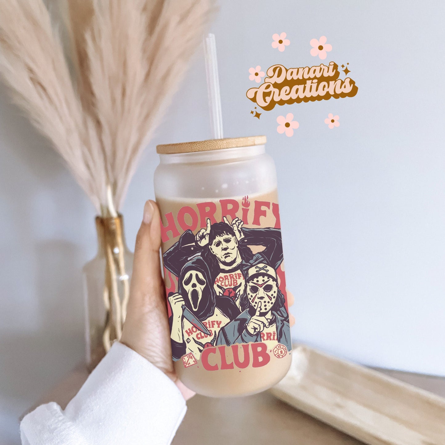 Horrify Club Glass Cup 16oz