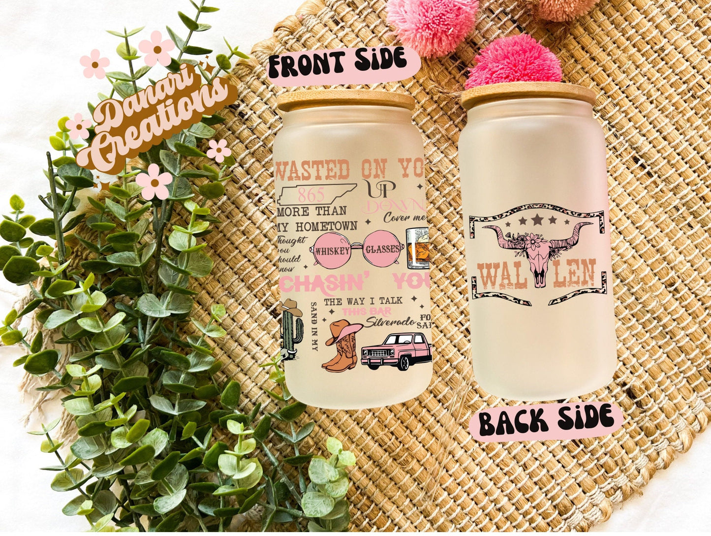 Wallen Track List Glass Can | Wasted On You Glass Cup