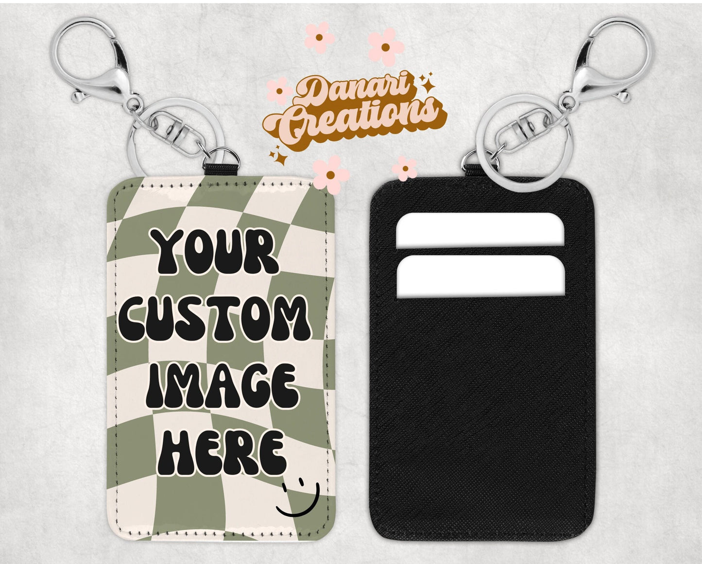 Personalized Card Holder Keychain