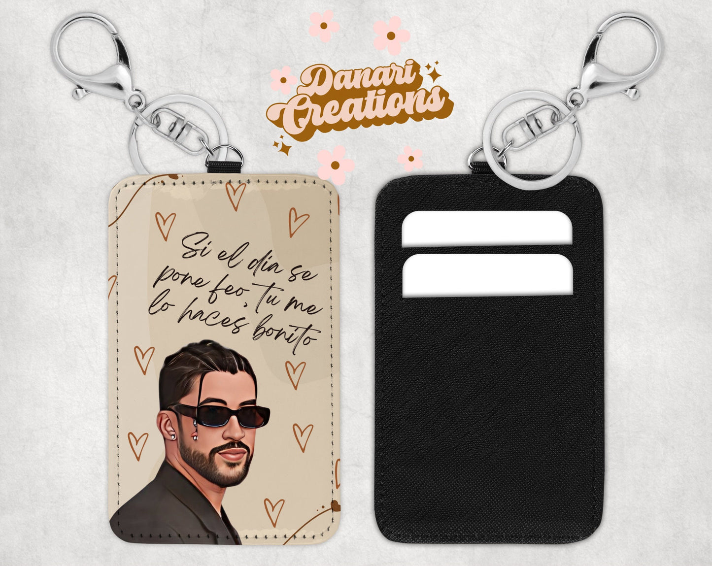 Bad Bunny Card Holder Keychain | Credit Card Holder