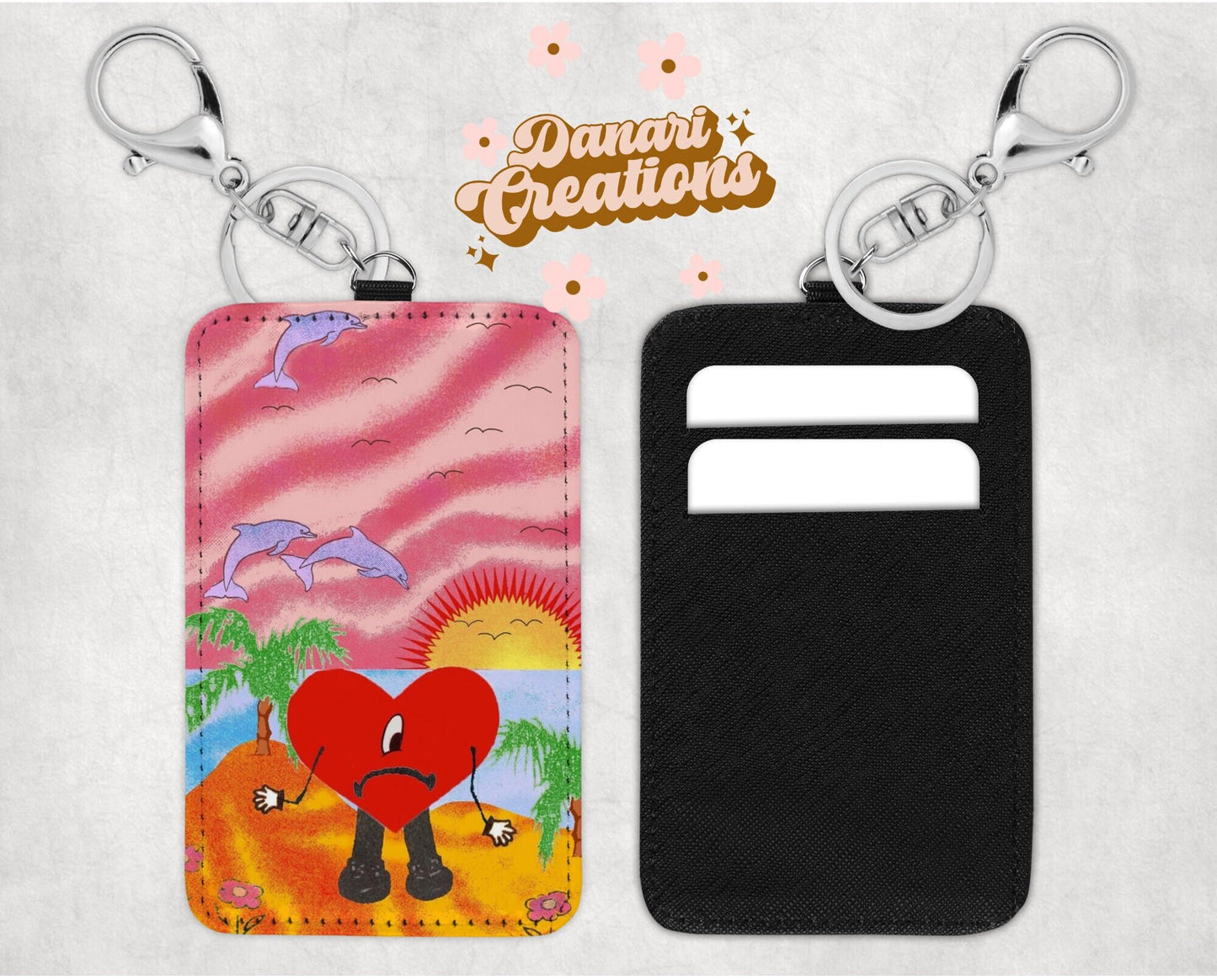 Bad Bunny Card Holder Keychain | Credit Card Holder