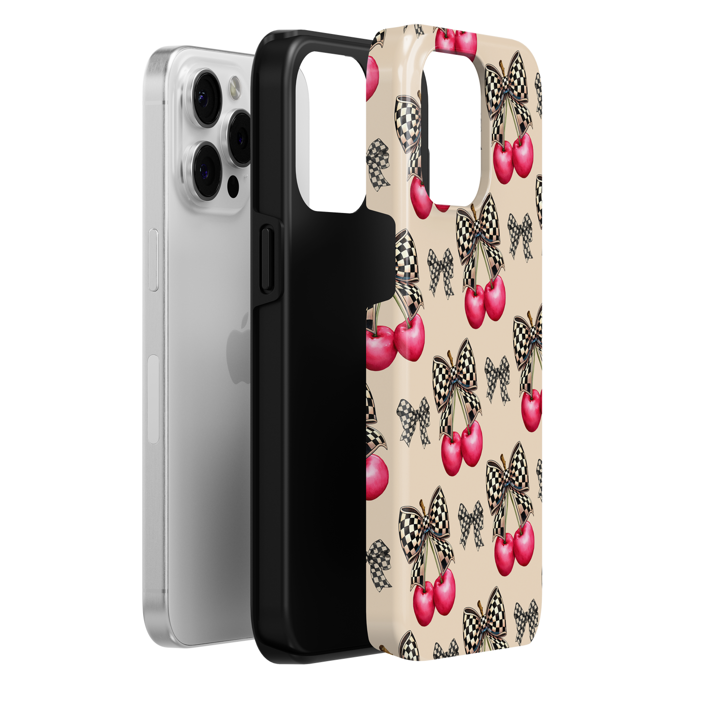 Checkered Coquette Phone Case