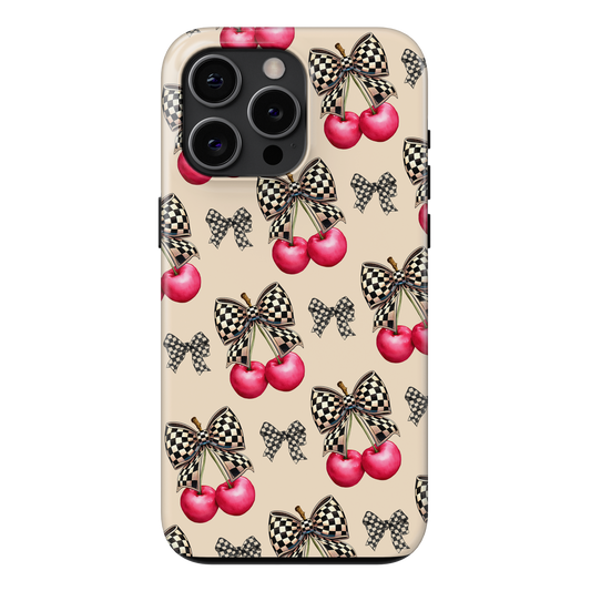 Checkered Coquette Phone Case