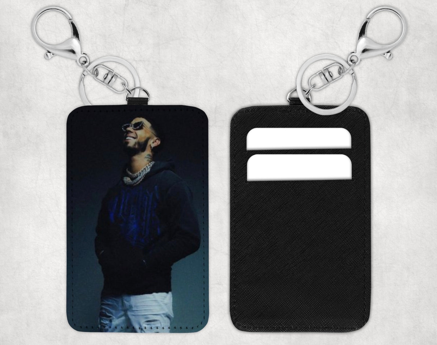 Anuel Card Holder Keychain