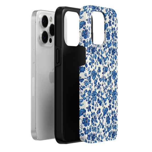 Ditsy Vintage Blue Floral Phone Case