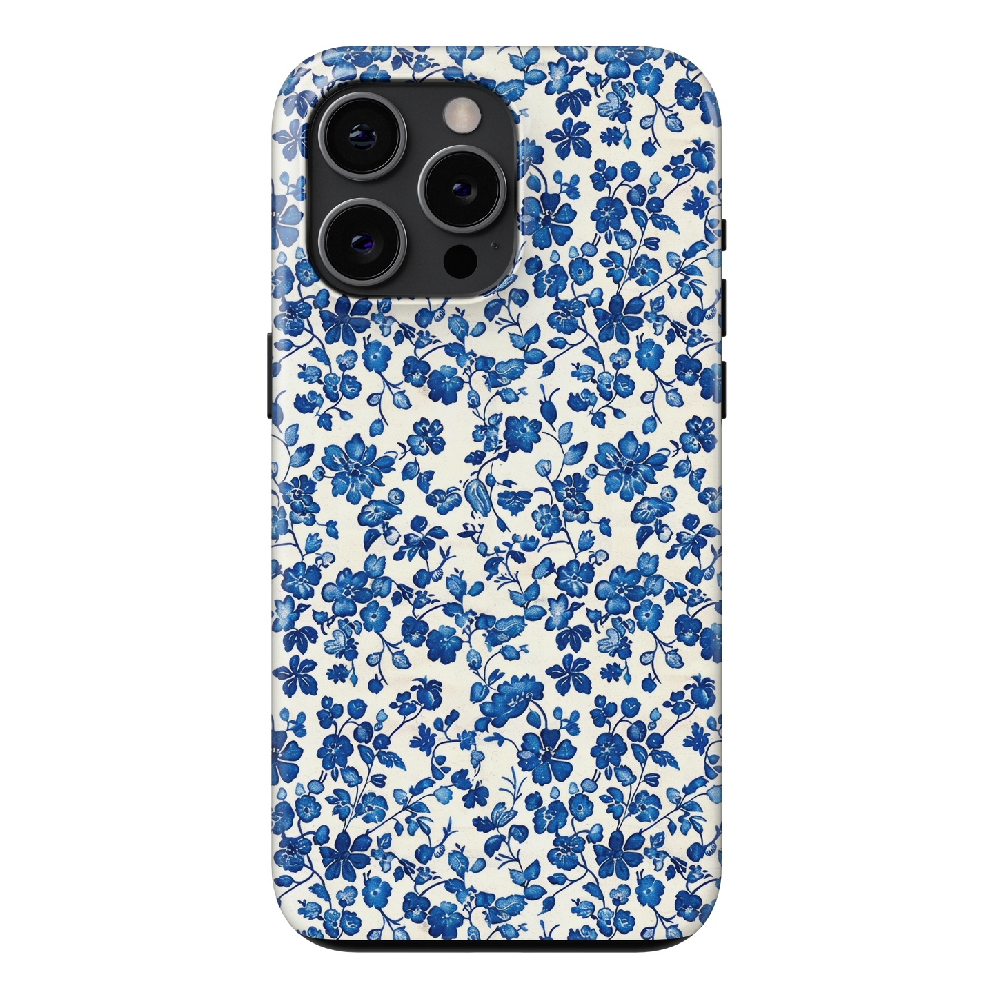 Ditsy Vintage Blue Floral Phone Case