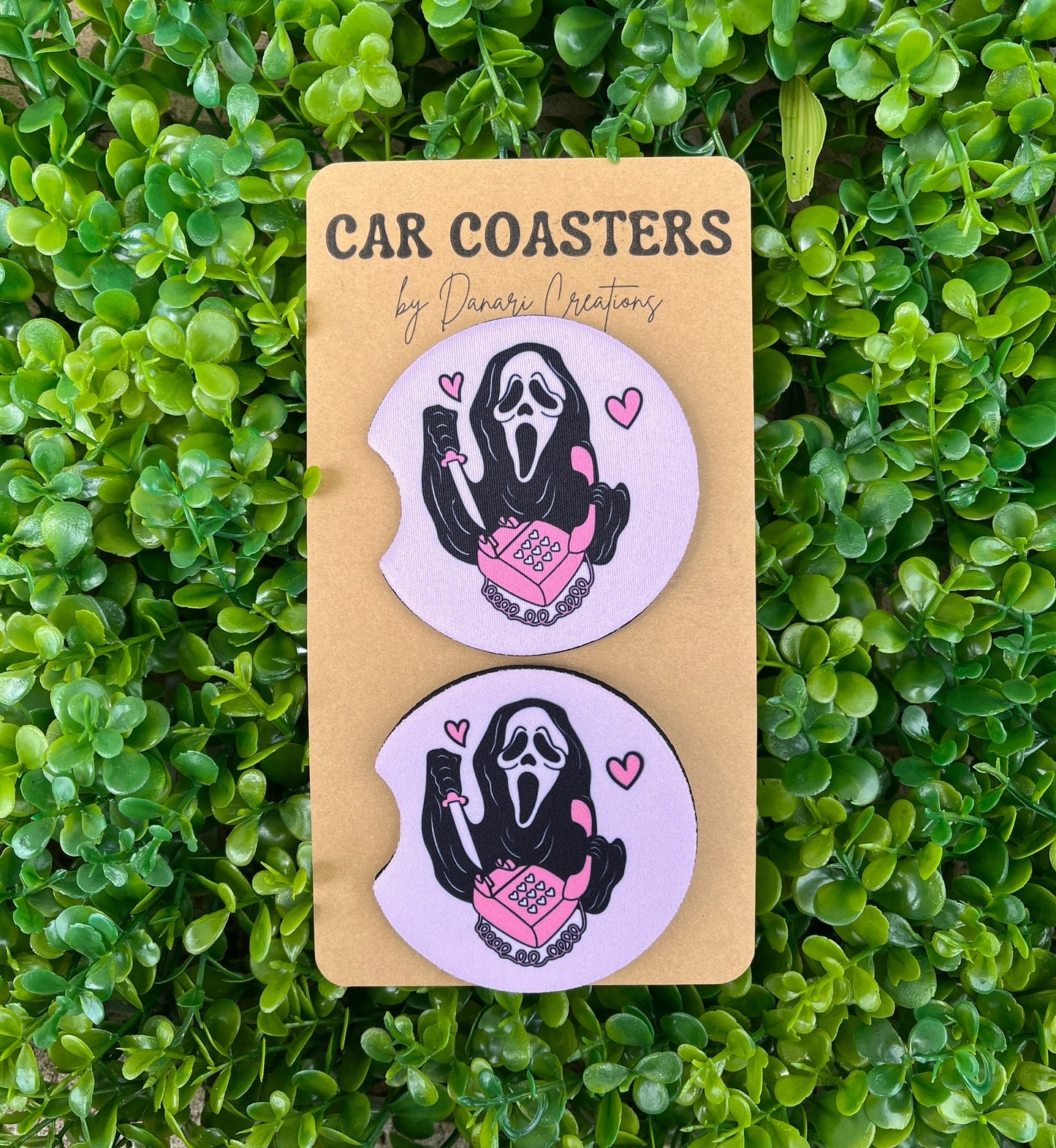 Ghost Face Car Coasters