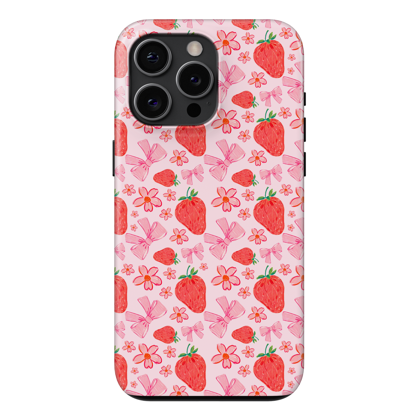 Strawberries Coquette Phone Case