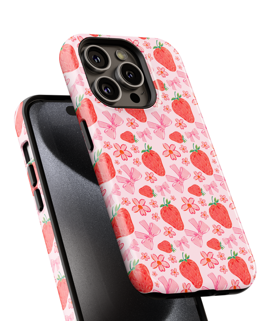 Strawberries Coquette Phone Case