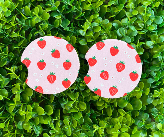 Strawberry Car Coasters