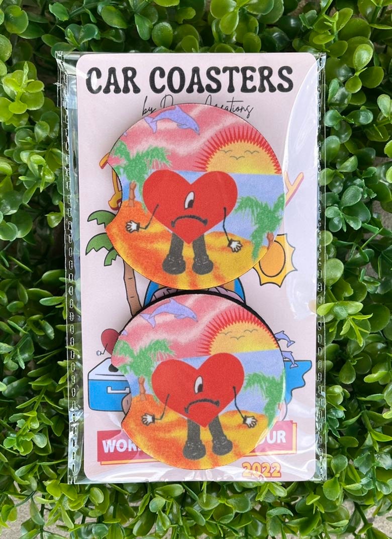 Un Verano Sin Ti Car Coasters | Bad Bunny