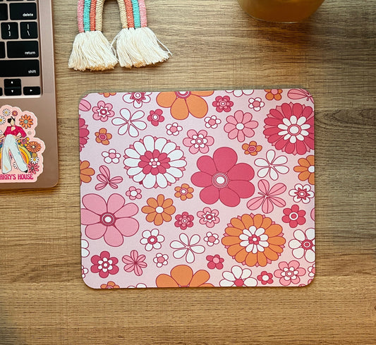 Retro Floral Mousepad