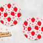 Berry Hearts Car Coasters Set of 2 | Strawberry Car Coasters