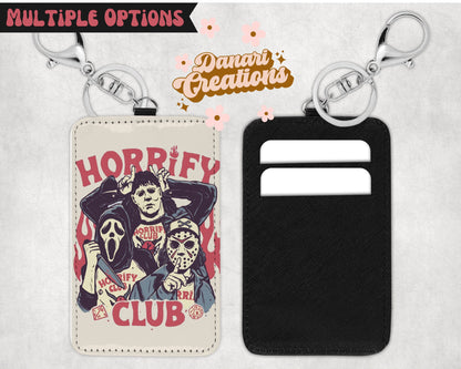 Horrify Club Card Holder Keychain