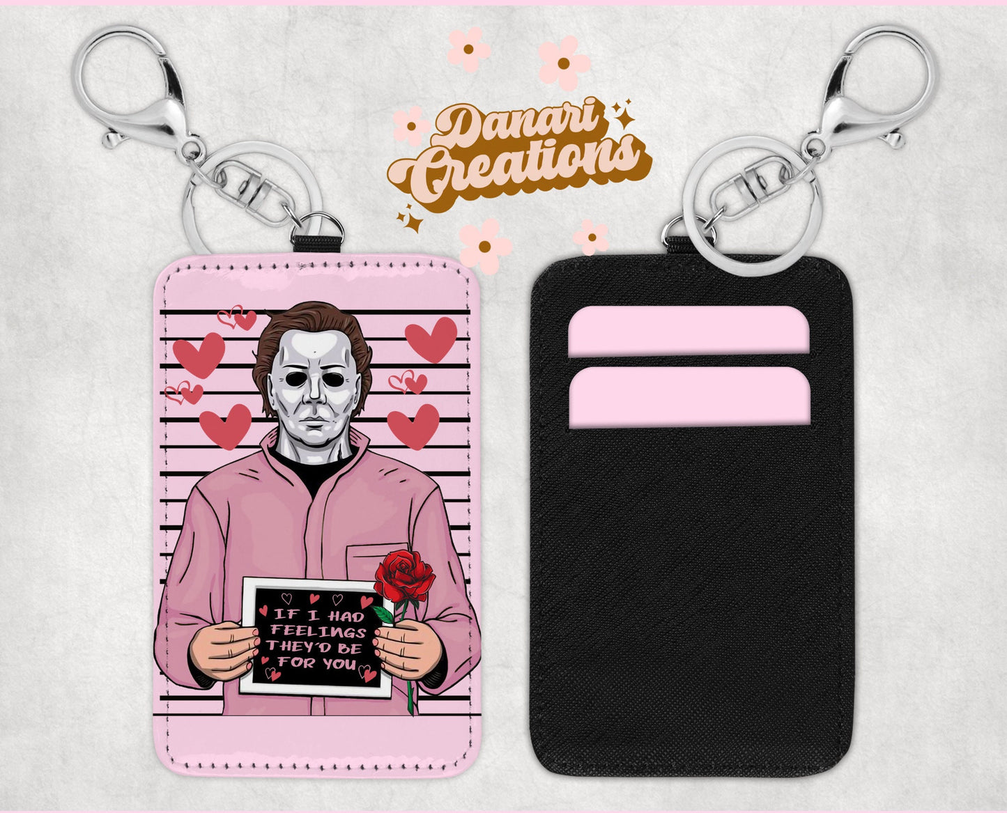 Michael Meyers Card Holder Keychain