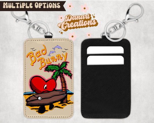 Bad Bunny Card Holder Keychain | Credit Card Holder